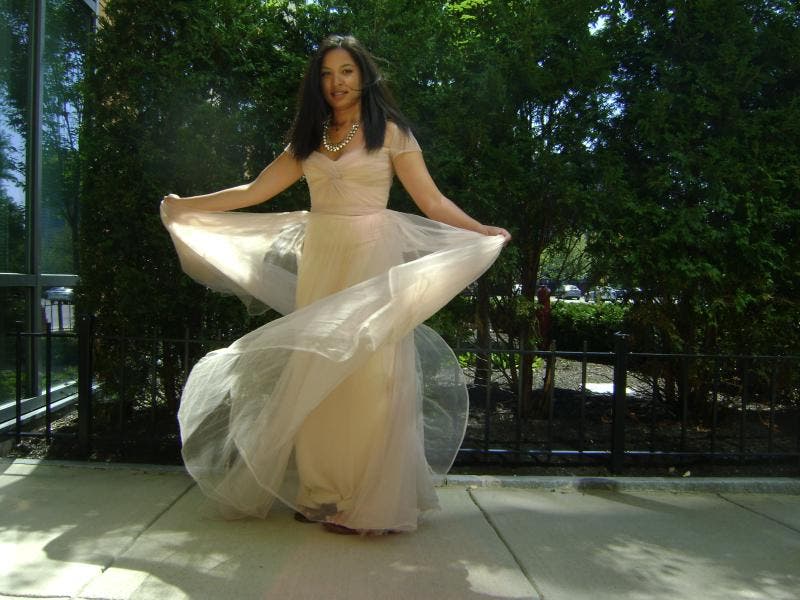 reem acra florence gown