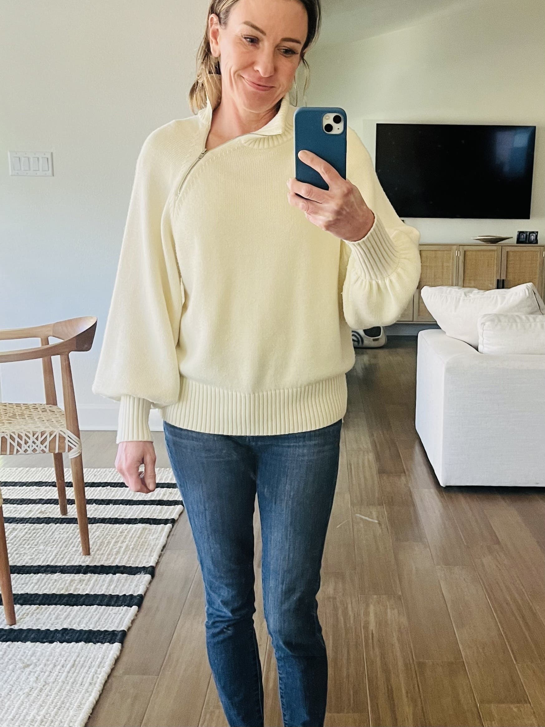 Asymmetric Quarter Zip Sweater by Marissa Webb x RTR | Rent