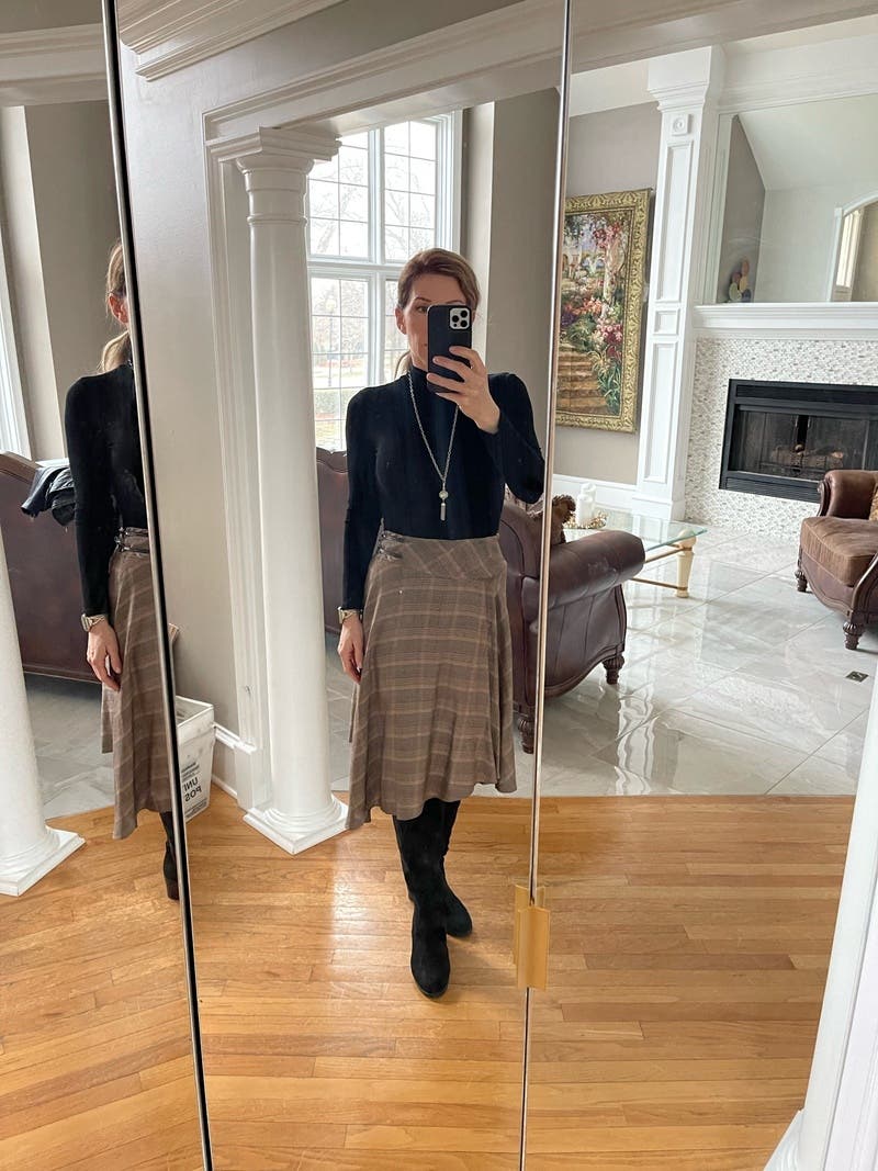 スカート PINKO Woman Skirt Brown 104021A15S M28 Pinko, Flowing skirt with strap, Chestnut brown, 40 | Recommend