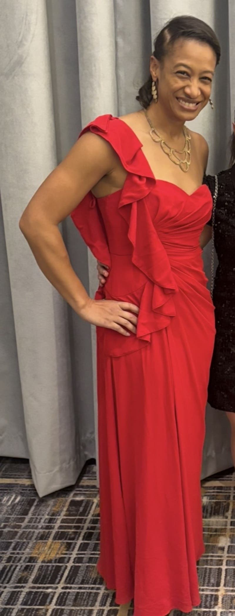 strapless open back dress Cap Sleeve Pleated Fit-and-Flare Midi Dress by Badgley Mischka main image 1
