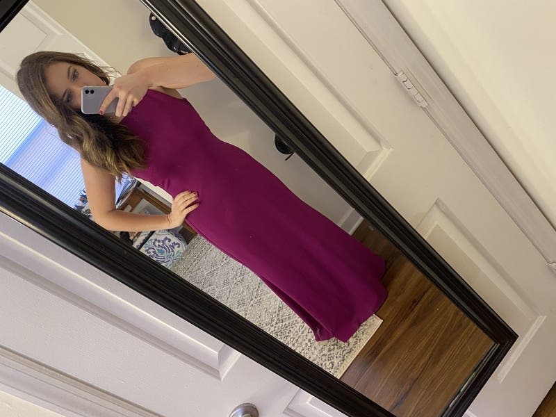 Badgley Mischka☆ブルーグラデーションロングドレス Sleeveless One-Shoulder Gown by Badgley Mischka