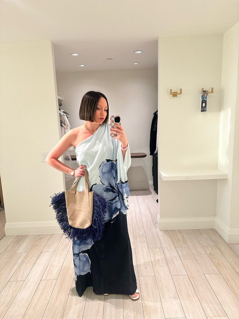 One Shoulder Satin Gown by Hutch | Rent the Runway