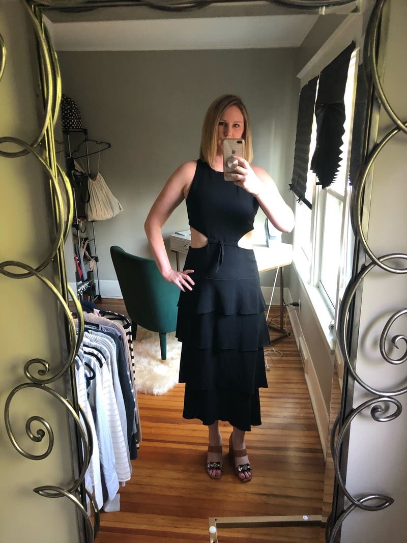 Black Tiered Ruffle Dress by Proenza Schouler | Rent the Runway