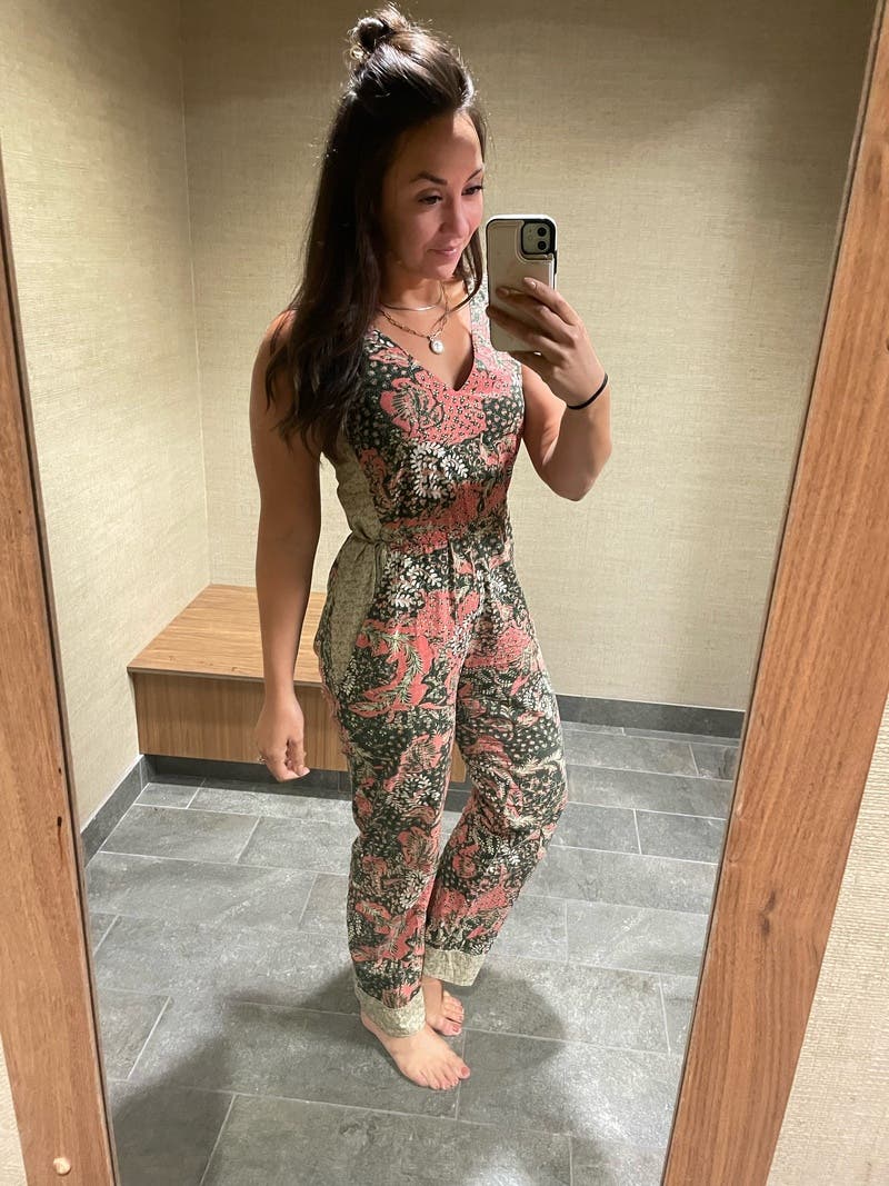 Floral V-Neck Jumpsuit by Warm | Rent the Runway