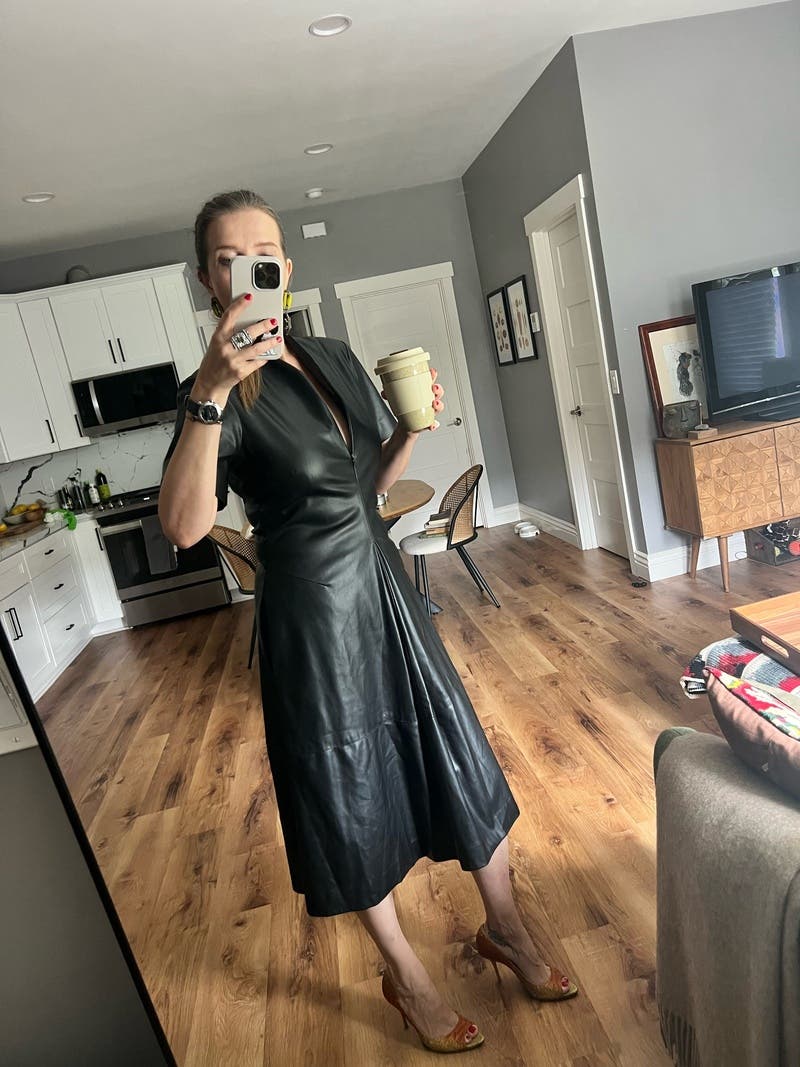 Esther Faux Leather Midi Dress by Proenza Schouler White Label | Rent the  Runway