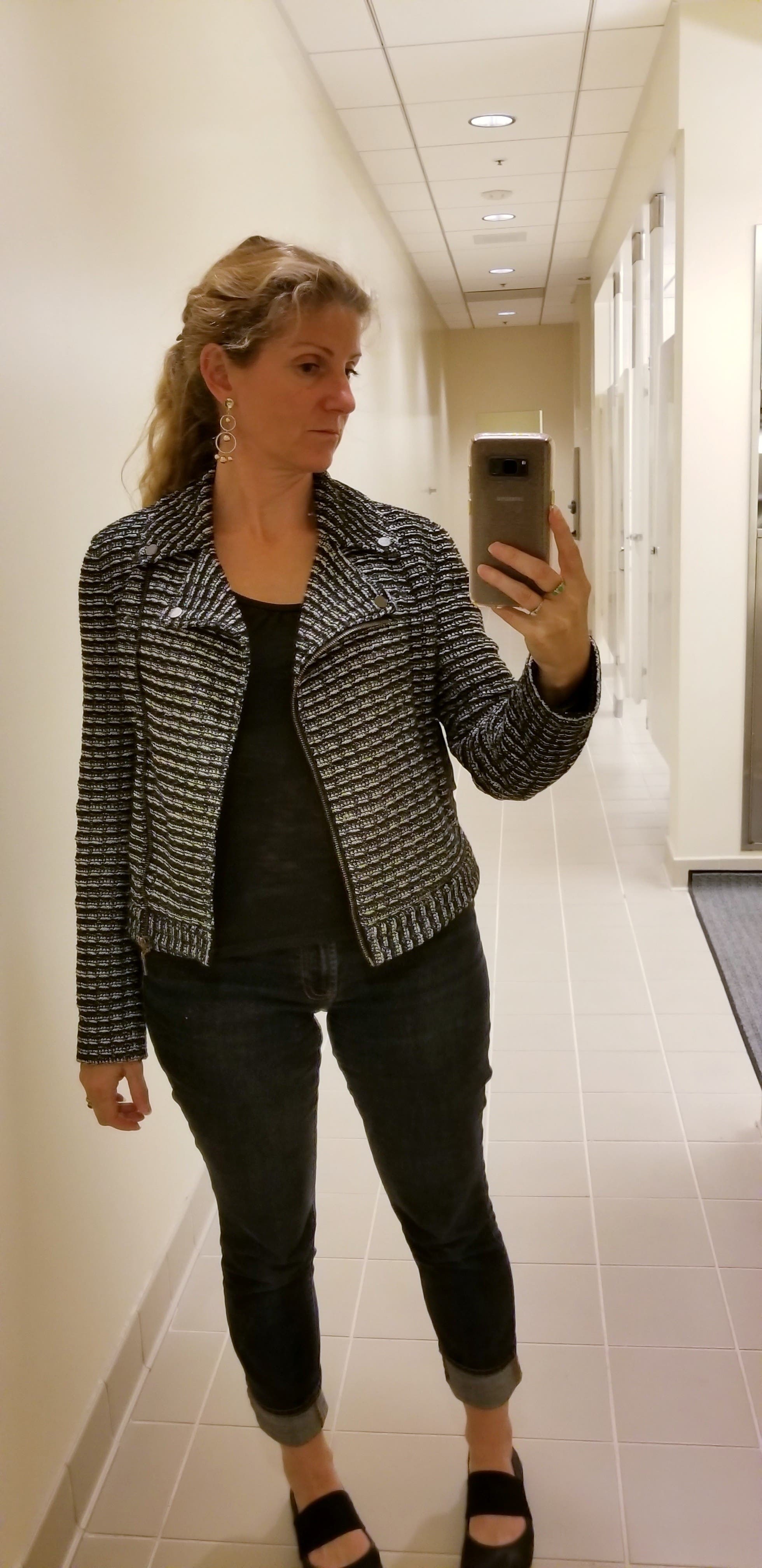 ジャケット Tory Burch Black Tweed Blazer Tory Burch Slim Tweed Jacket | The Summit