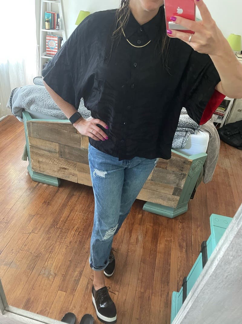 Zebra Button Down Top by Zadig & Voltaire | Rent the Runway