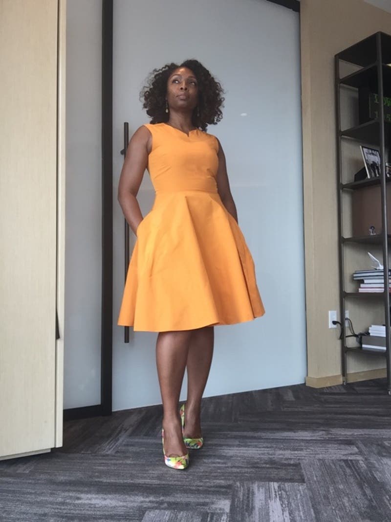 Orange Flare Dress by Jil Sander Navy | Rent the Runway