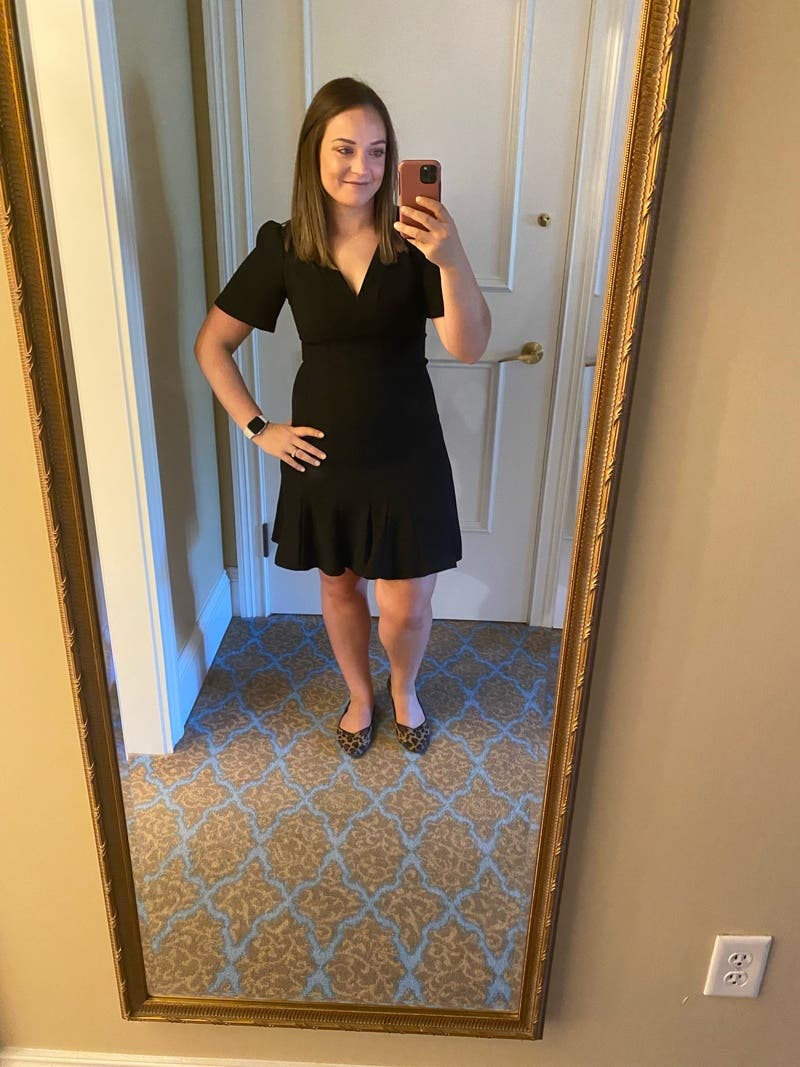 Black Paneled Crepe A-Line Dress by kate spade new york