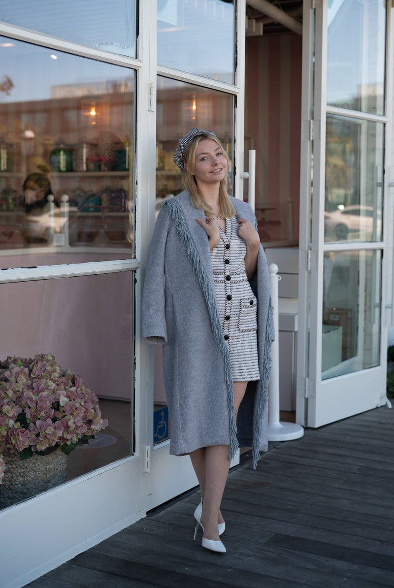 Linda Fringe Coat by Line + Dot | Rent the Runway