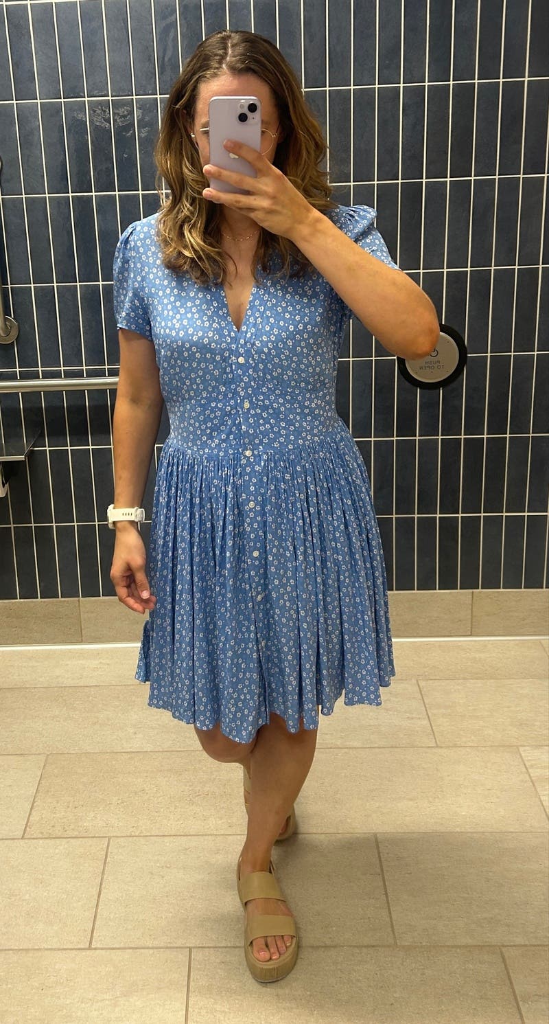 【送料&関税込】Ralph Lauren Vasberri Short Sleeve Day Dress Ralph Lauren Vasberri Short Sleeve Day Dress in Natural | Lyst