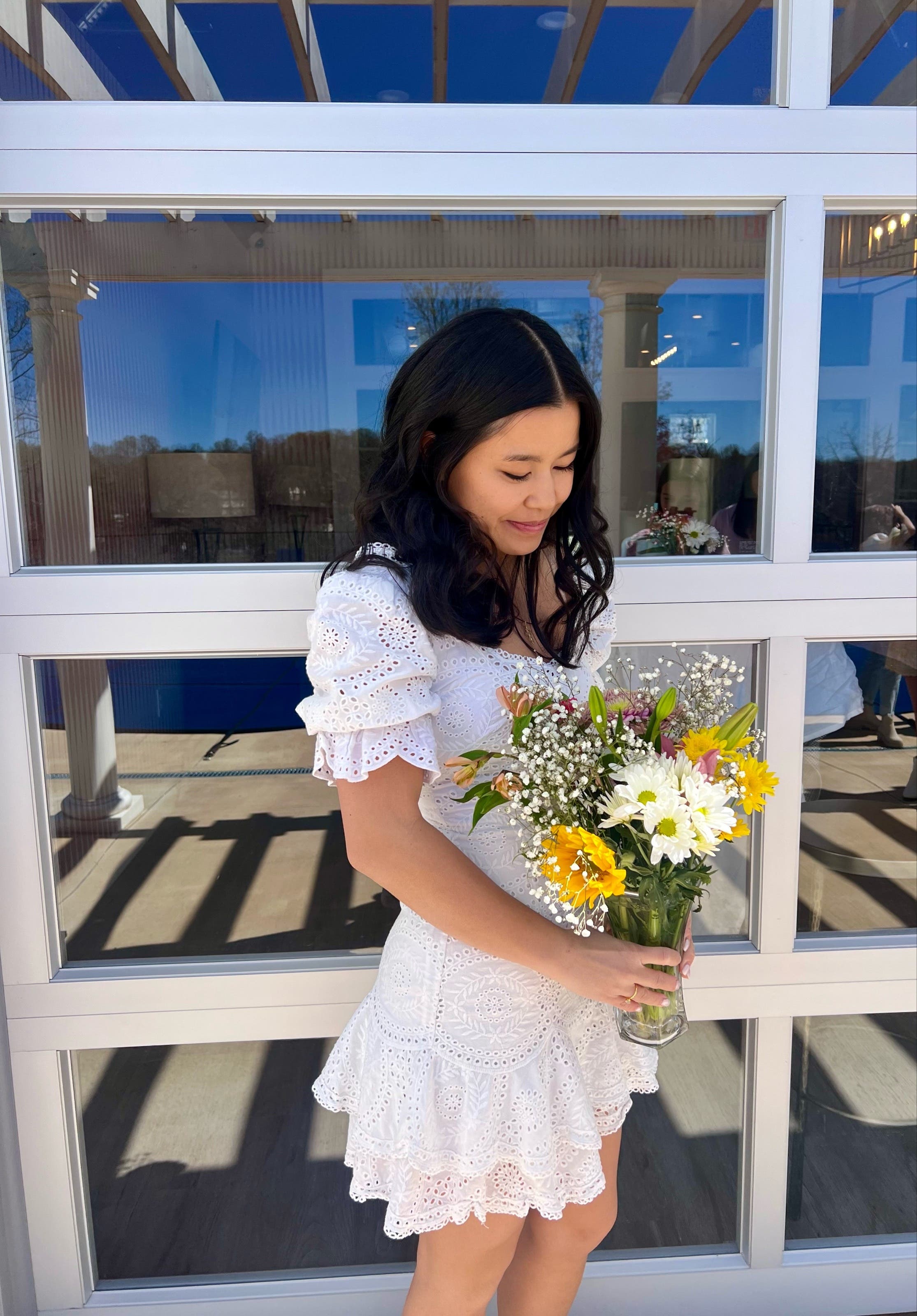 AJISAI mini frill puff OP ホワイト S AJISAI mini frill puff