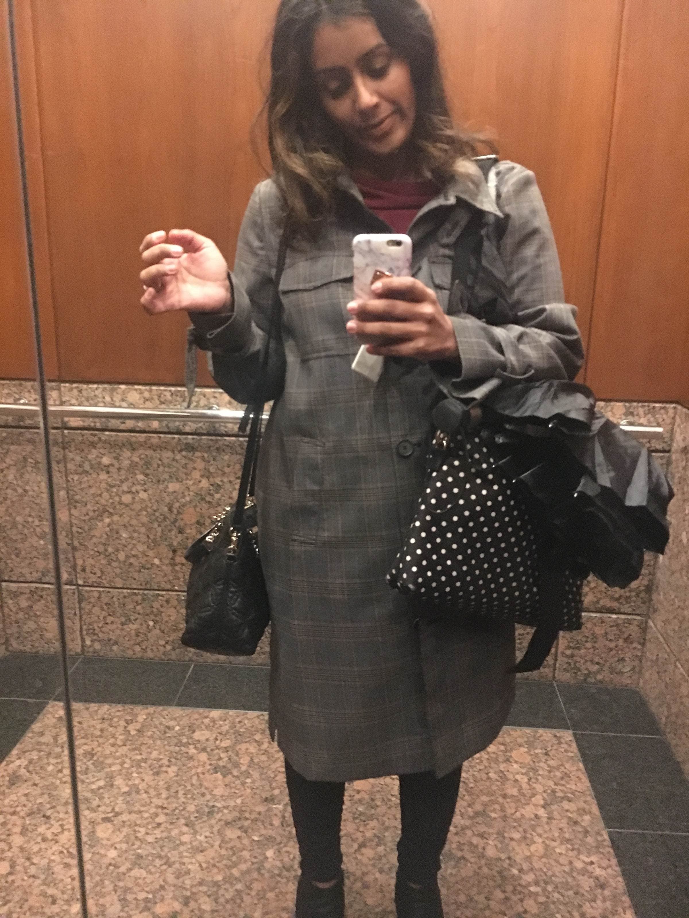 Grey Plaid Long Coat by Derek Lam 10 Crosby | Rent the Runway