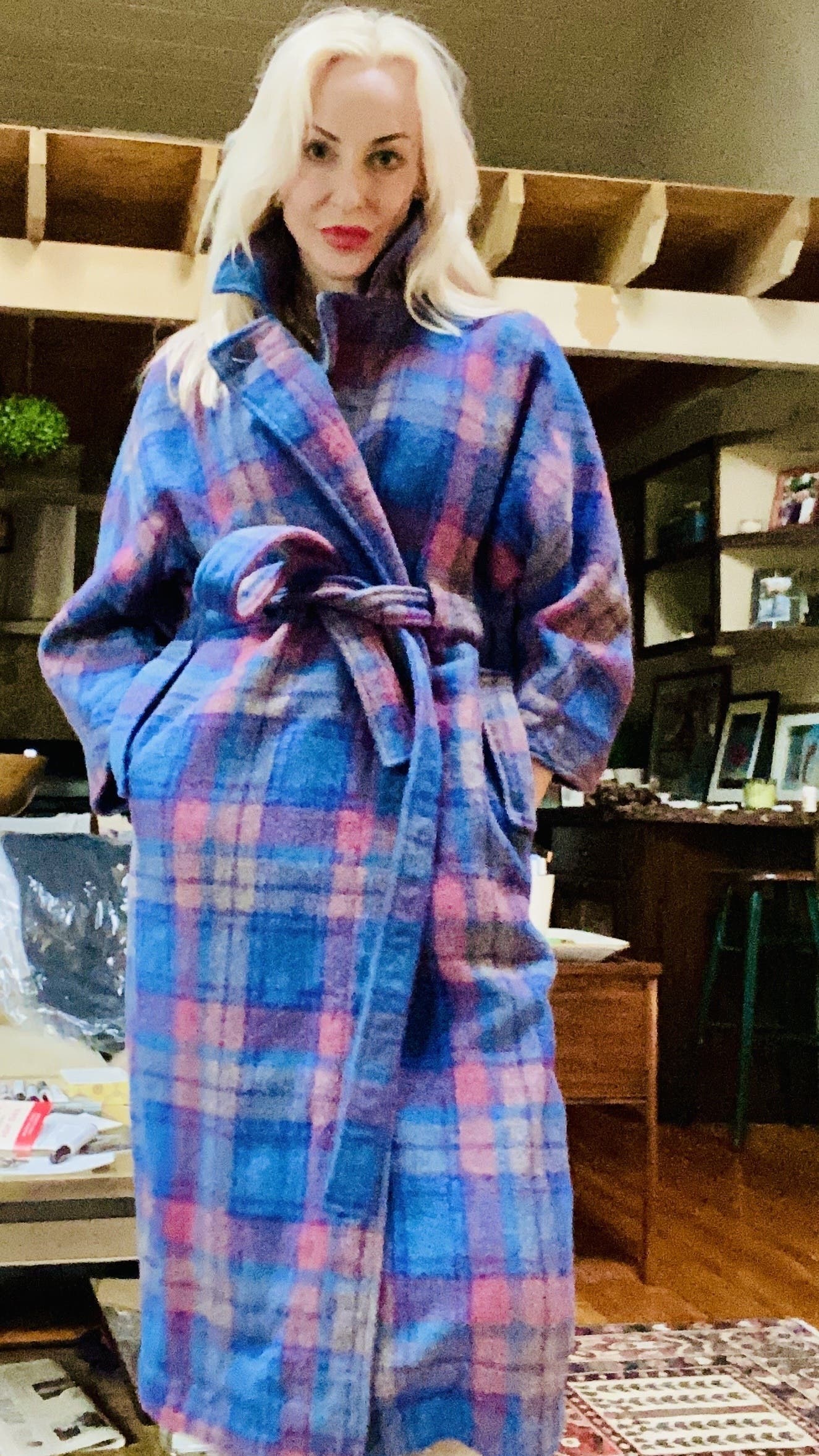 Alexa Plaid Coat by Hofmann Copenhagen | Rent the Runway