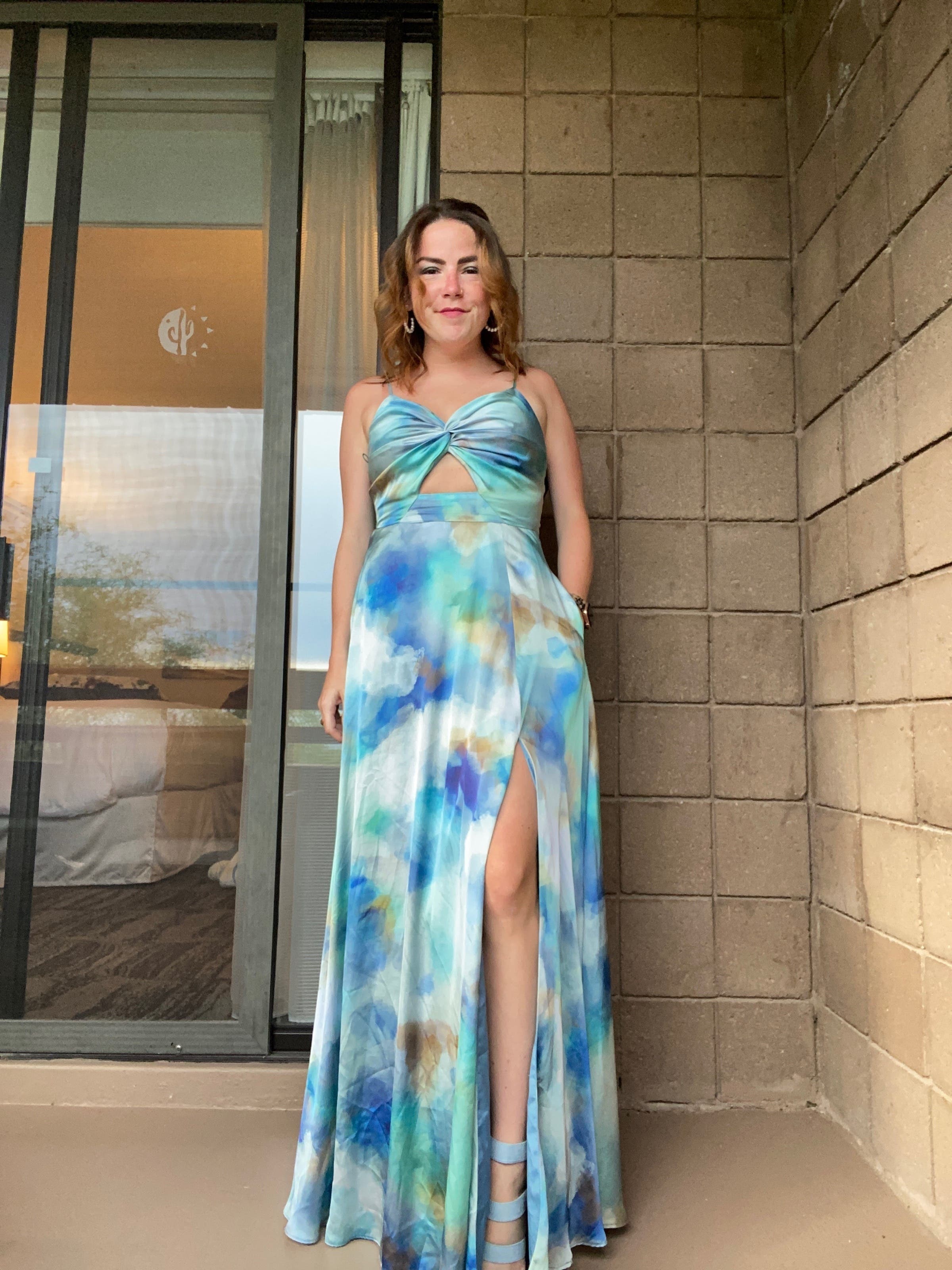 Watercolor Cutout Gown by Aidan AIDAN MATTOX | Rent the Runway