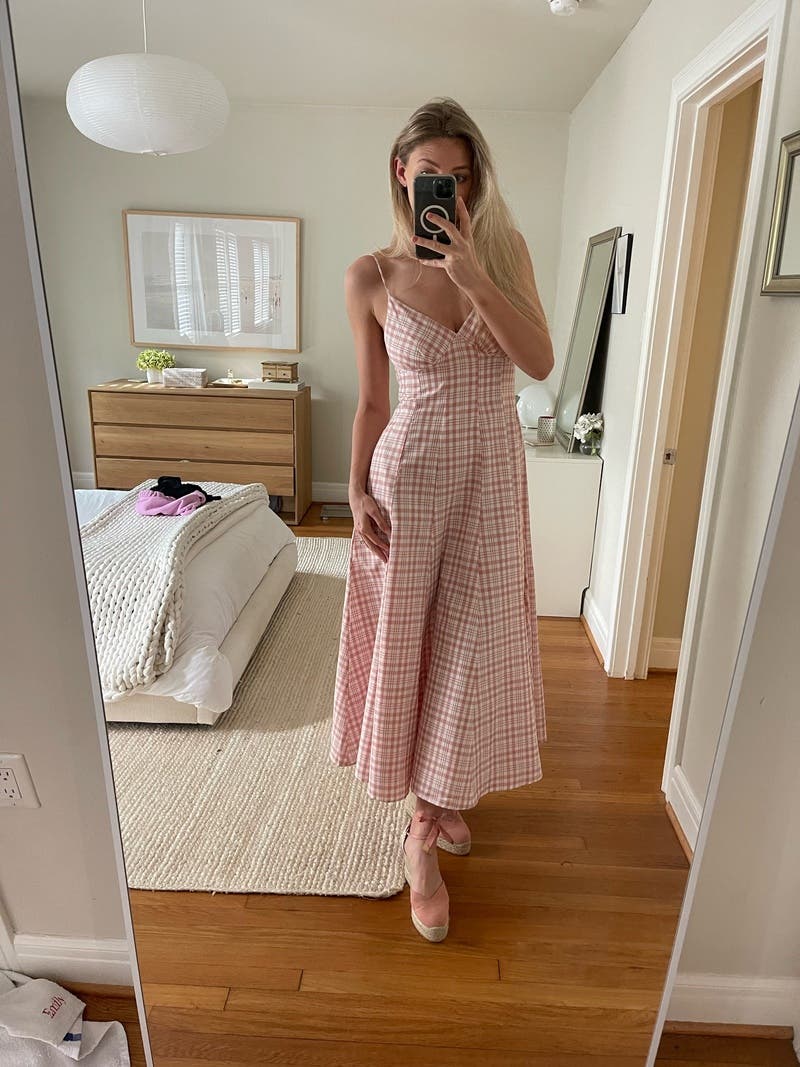 open lace back dress Pink Floral V-Neck Maxi Dress - All Dresses