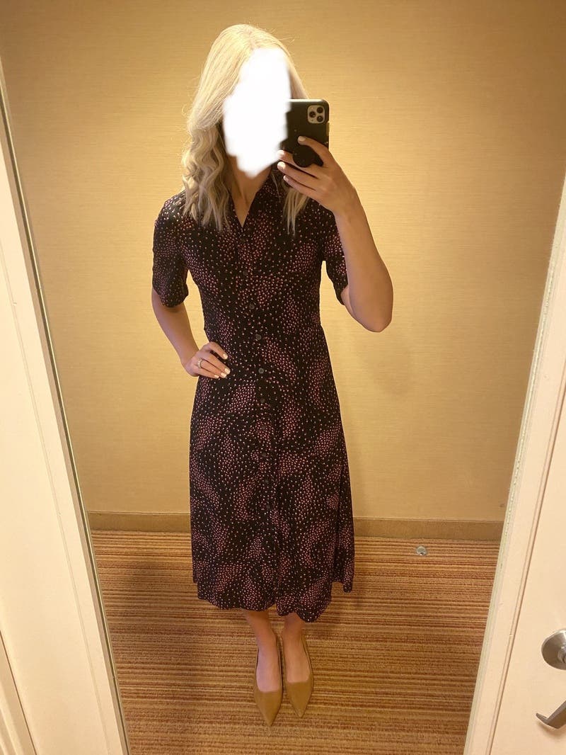 【kate spade】嬉しい再販♪ stamp tie back dress★ Embroidered Zigzag Floral Midi Dress | Kate Spade New York