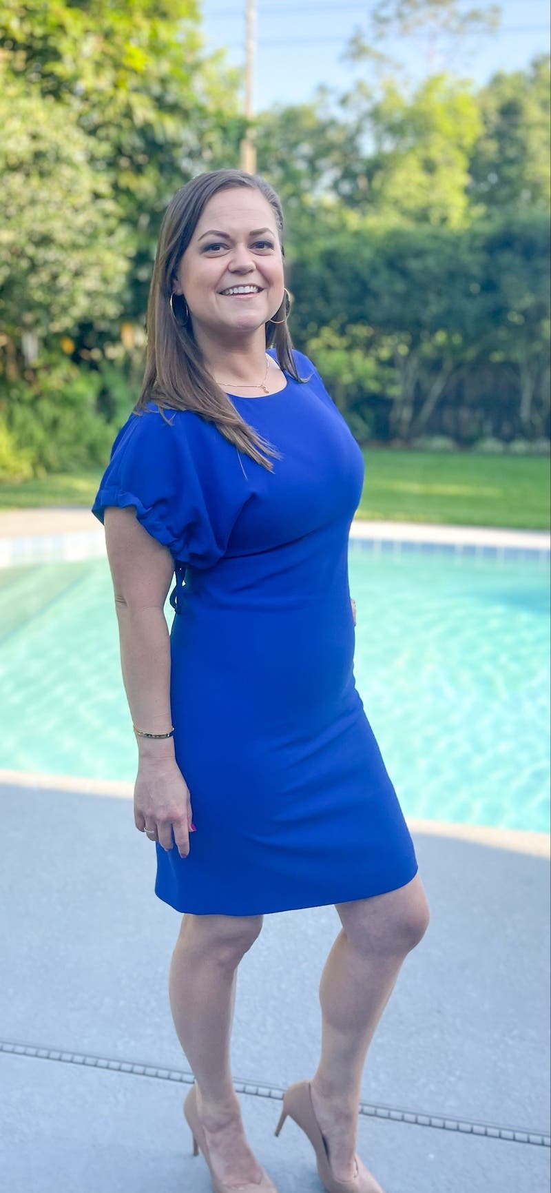 ワンピース VICTORIA BECKHAM Women Dresses 1225WDR006381AVI Blue Victoria Beckham Sapphire blue midi dress | TheDoubleF