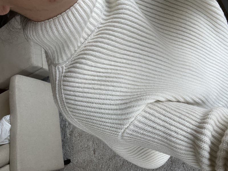玲奈1322 White Ribbed Turtleneck by Nina Ricci | Rent the Runway