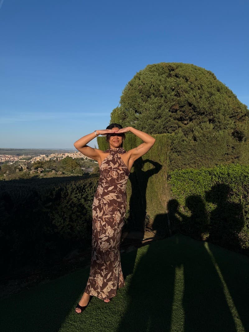ワンピース LOW CLASSIC SHEER RIBBON LAYERED DRESS Olivia Rosette Sash Gown by Dress The Population | Rent the Runway