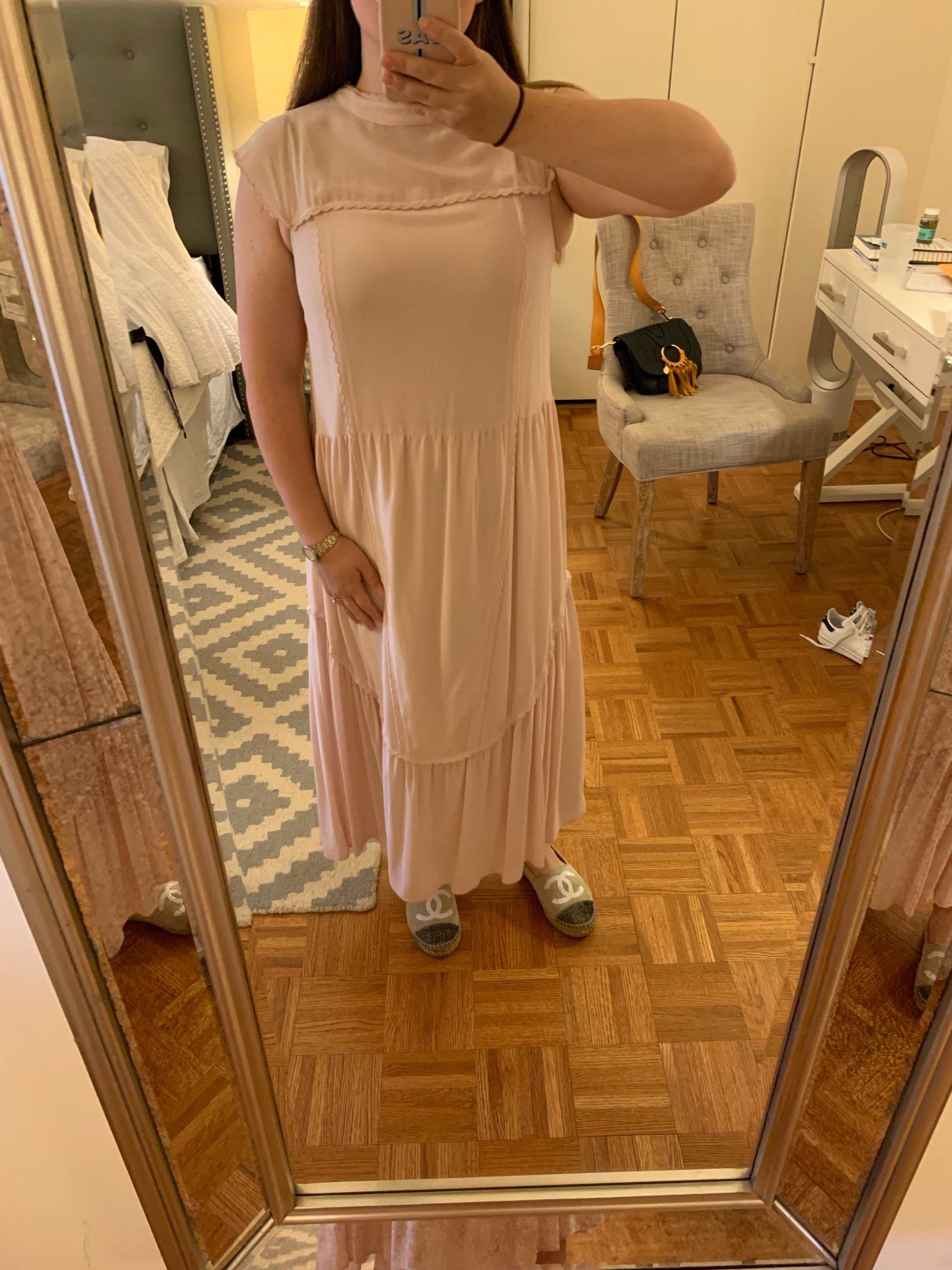 Pink High Neck Dress by See by Chloé | Rent the Runway