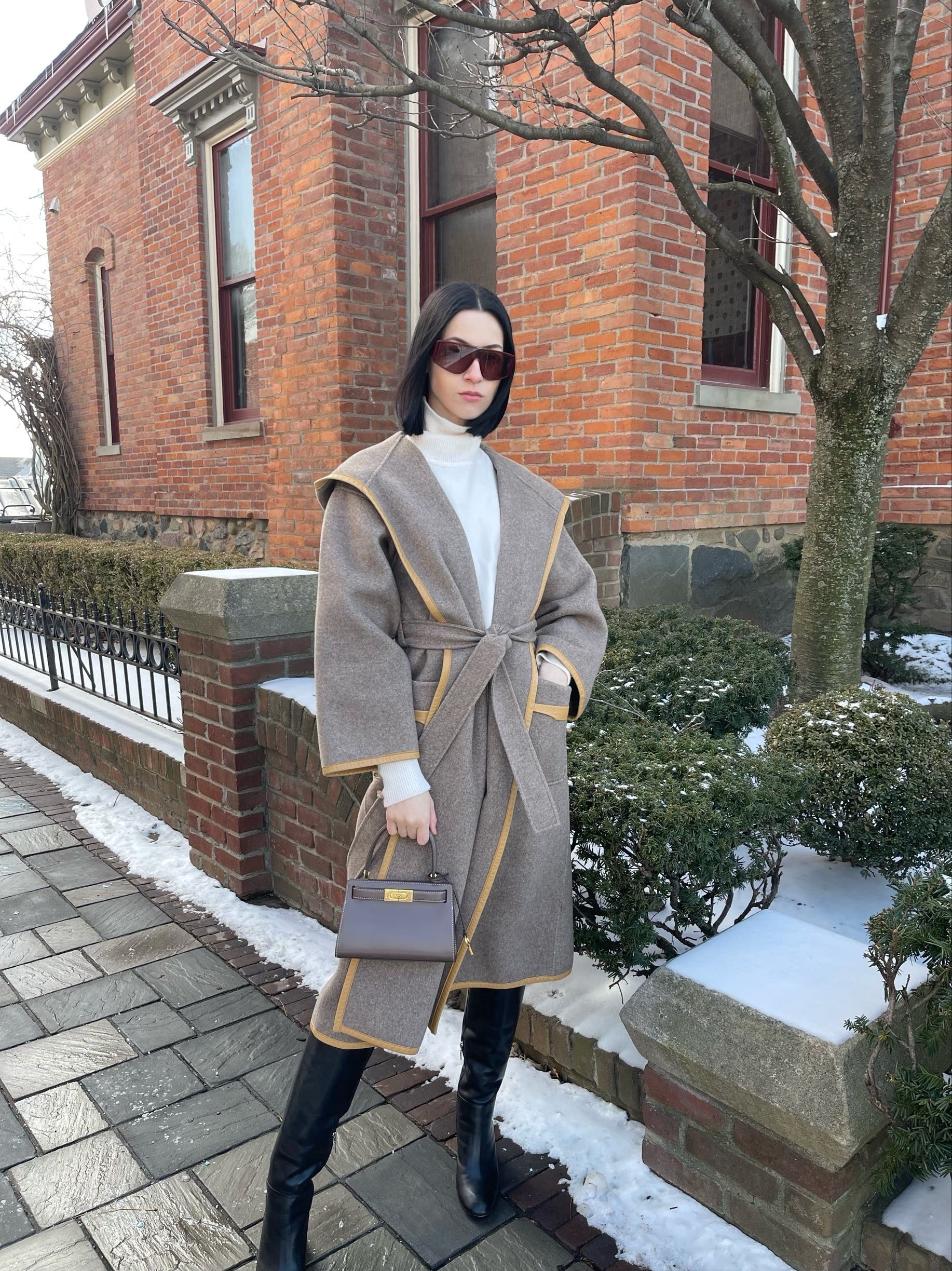 I*d様 Perfume closet Wrap Coat Time Warp Hooded Wool Wrap Coat by Tory Burch | Rent the Runway