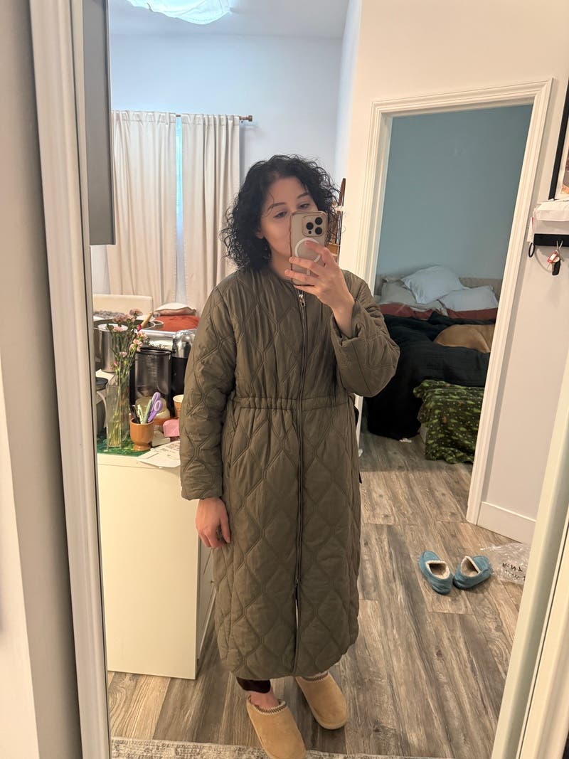 Shiny Quilted Coat by GANNI | Rent the Runway