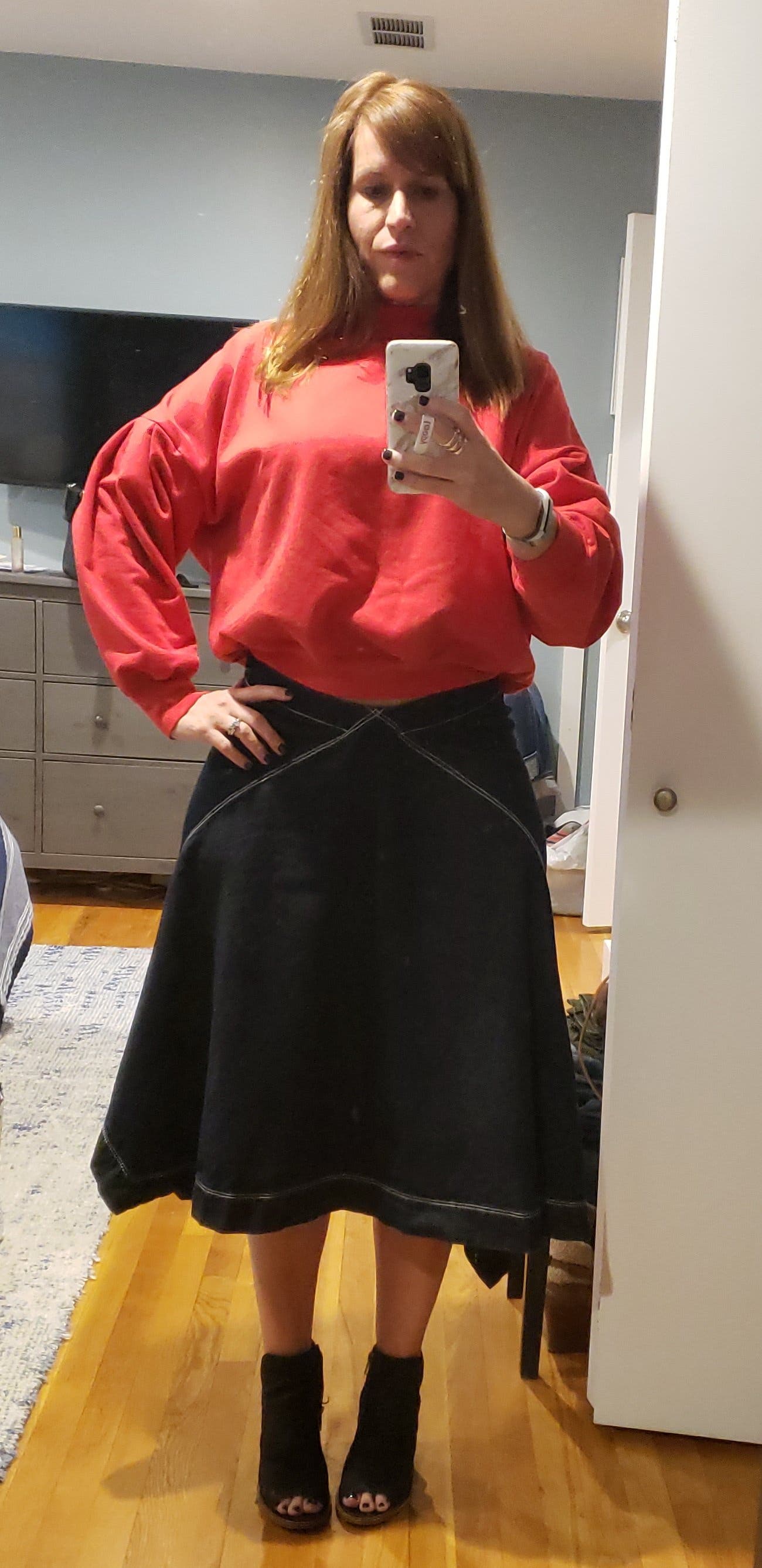 スカート MARNI DENIM SKIRT MARNI Denim skirt in pcb44 cobalt