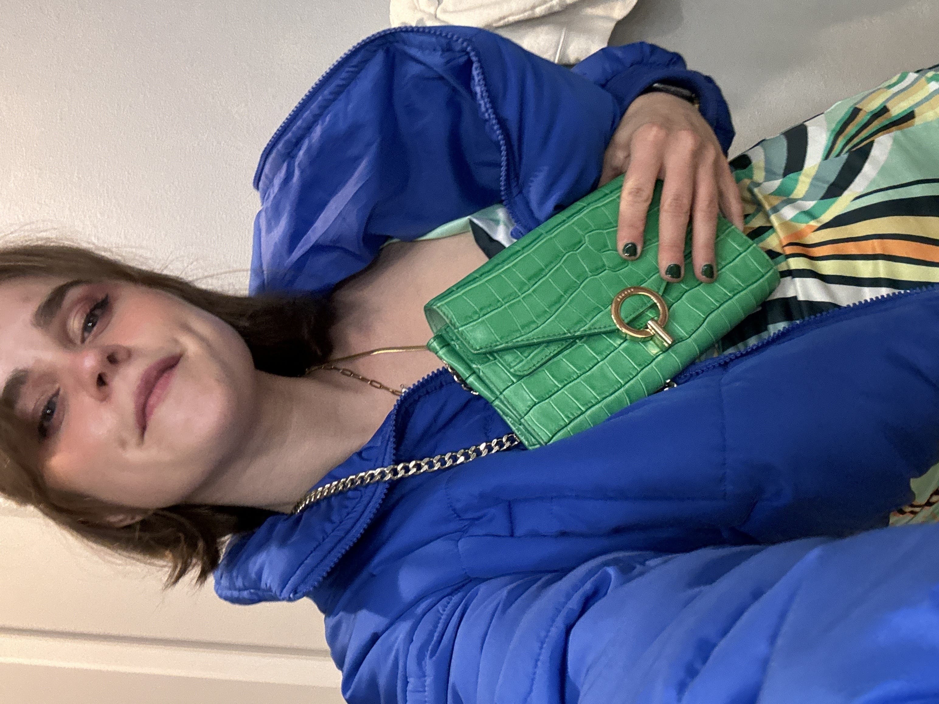 【SANDRO】Yza ブレードラフィア チェーンバッグ ライムグリーン 2019178-cropped-original.jpg