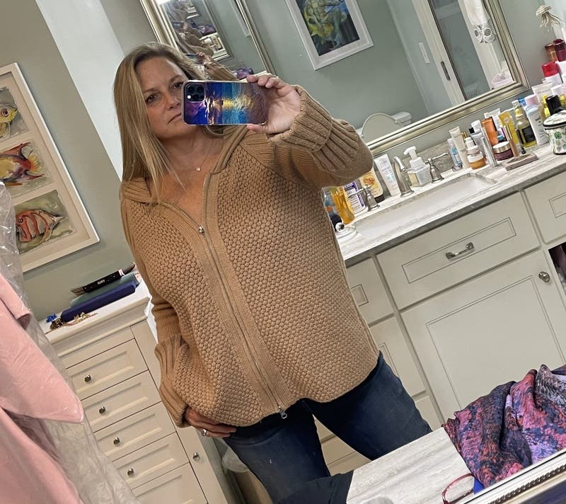 Brown Oversized Zip Up Sweater by Victor Alfaro x RTR | Rent the