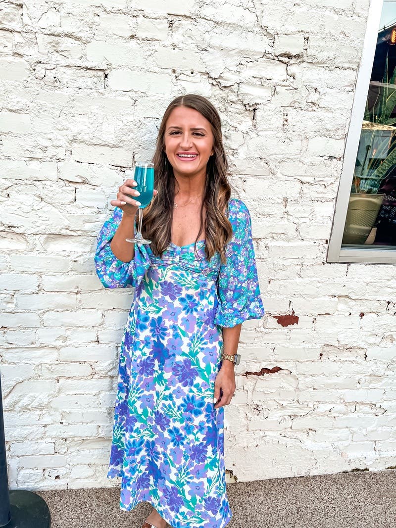 着物・セレモニードレス apolina Nola Dress Folk Floral Blue Mist ATHENA DRESS - ALENA BLUE FLORAL – NICHOLAS