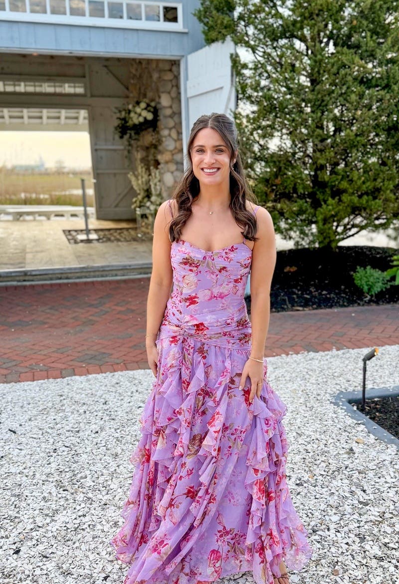 Floral Haze Flutter Maxi Dress by PatBO | Rent the Runway
