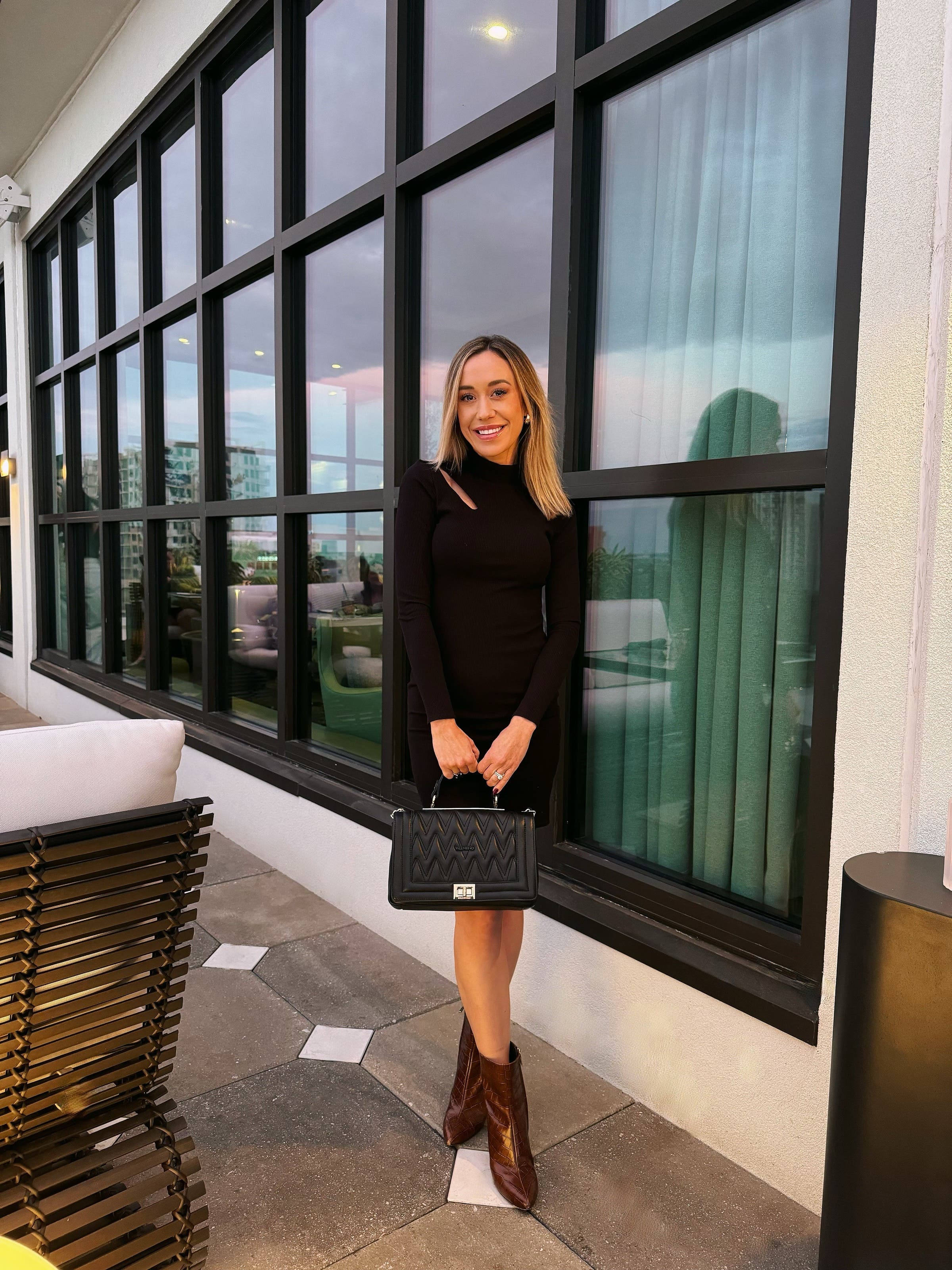 さ*ら様 Trois Logo Knit Mini Dress/BLACK M さ*ら様 Trois Logo Knit Mini Dress/BLACK M