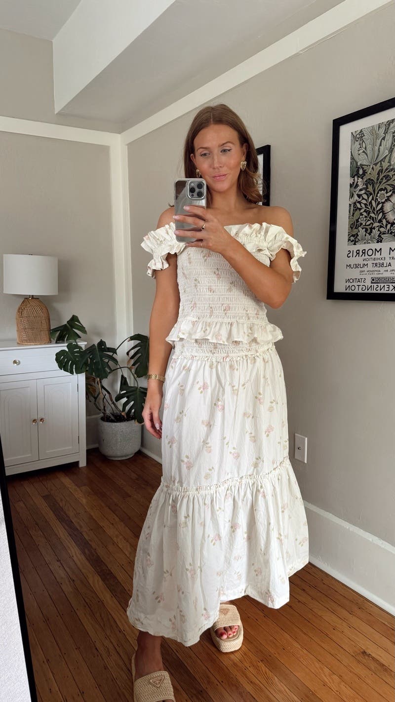 Printed Tiered Maxi Skirt by GANNI x RTR | Rent the Runway