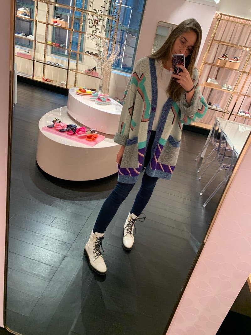 Printed Oversized Cardigan by MM6 Maison Margiela | Rent the