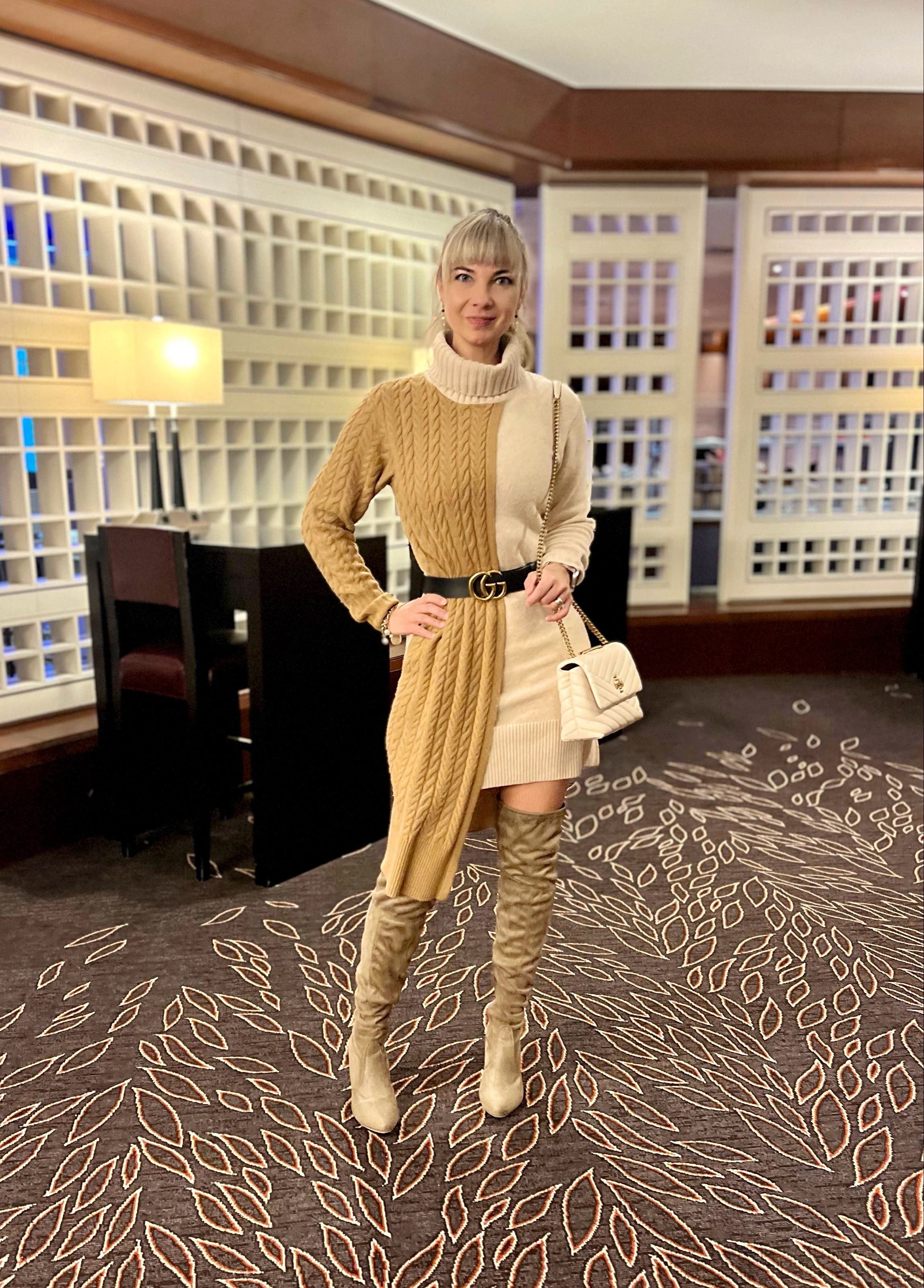 SEVENTEEN 着用★GENERAL IDEA★UNBALANCE MIX KNIT PULLOVE.R★ Beige Cross Net Sweater – Racer Worldwide