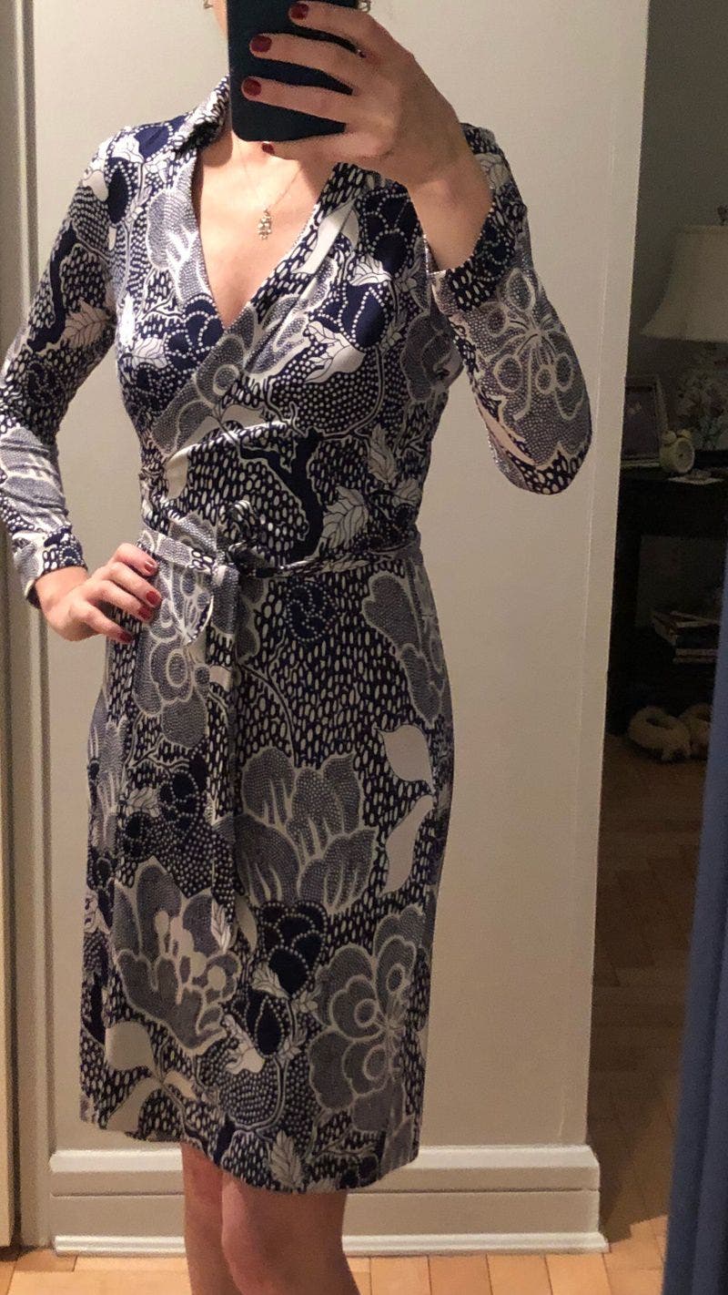 DIANE von FURSTENBERG ドレス ラップワンピース ネイビー Navy New Jeanne Wrap Dress by Diane von Furstenberg | Rent
