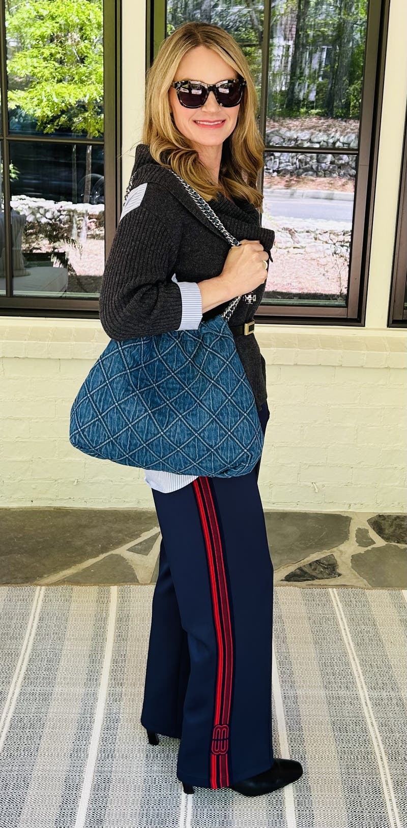 ファッション雑貨・小物その他 Fleming Denim Mini Hobo Bag Tory Burch Fleming Mini Quilted Denim Hobo Bag | Neiman Marcus