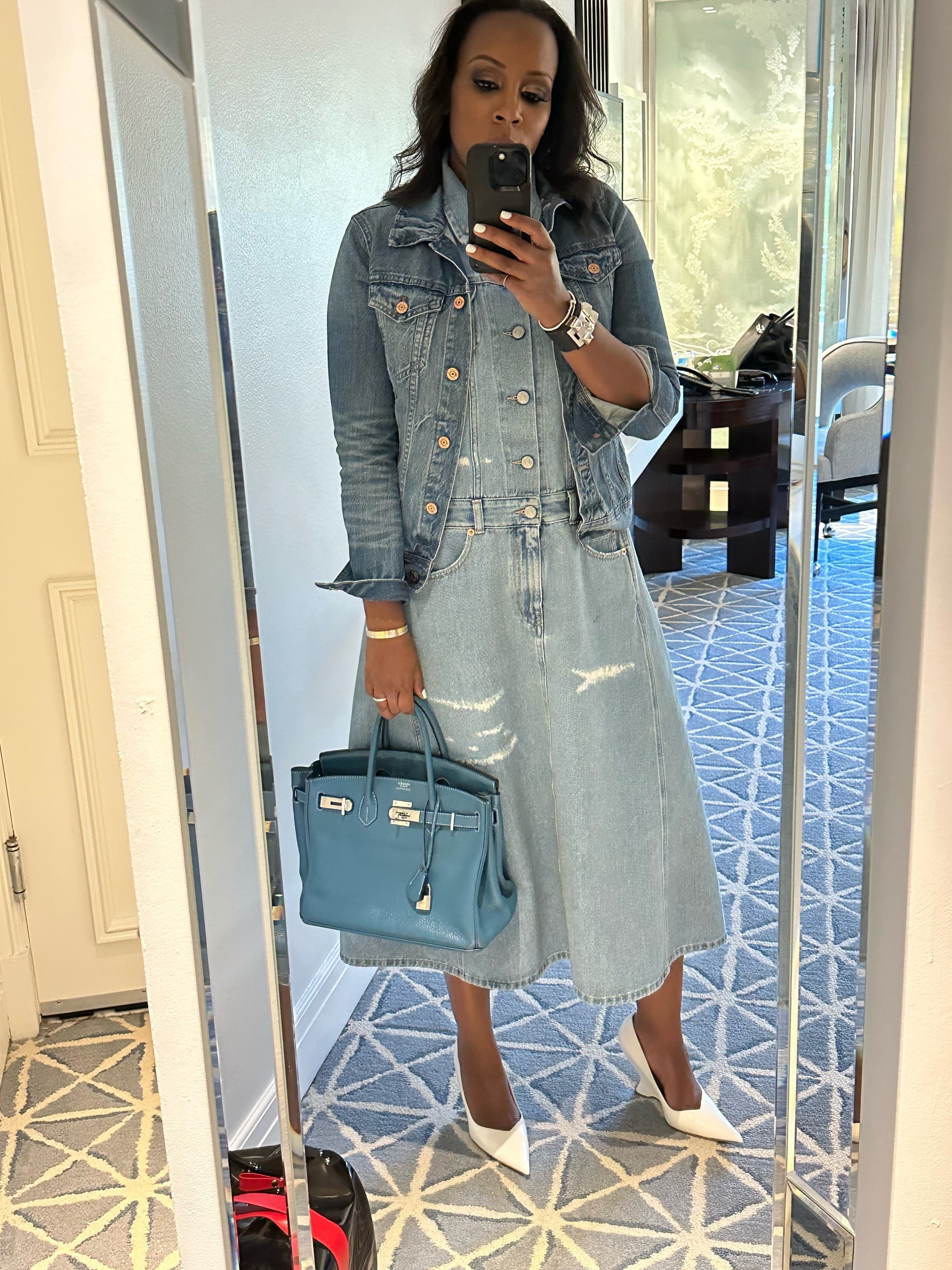 Distressed Denim Dress by MM6 Maison Margiela | Rent the Runway