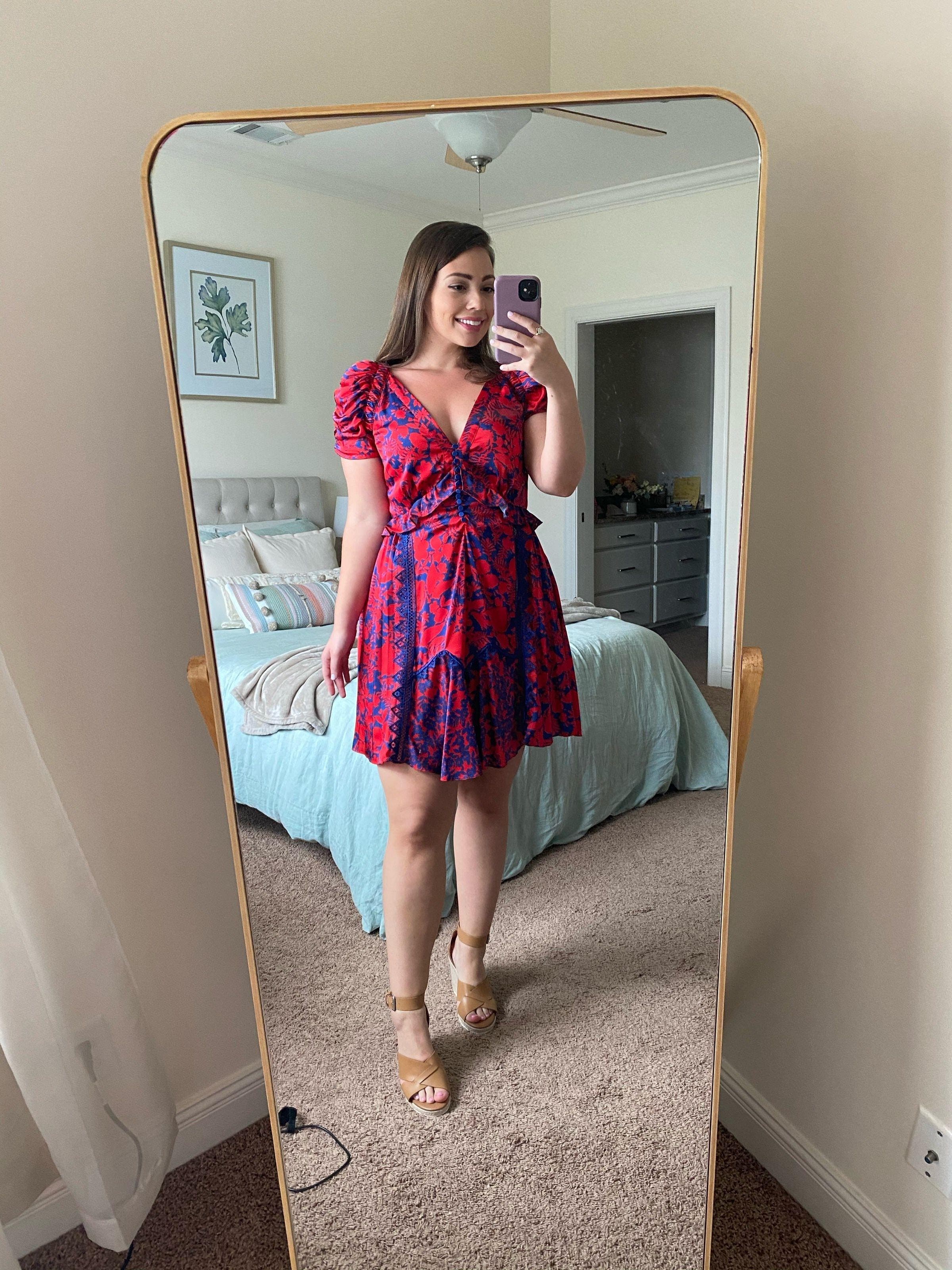 ワンピース Self-Portrait Mini Dress With Floral Appliques Self-Portrait Floral Appliqué Satin Minidress | Saks Fifth