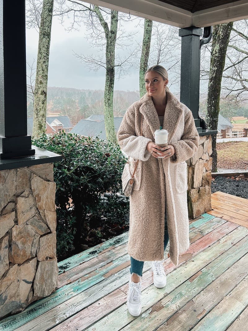 Colorblock Sherpa Coat by Peter Som x RTR | Rent the Runway