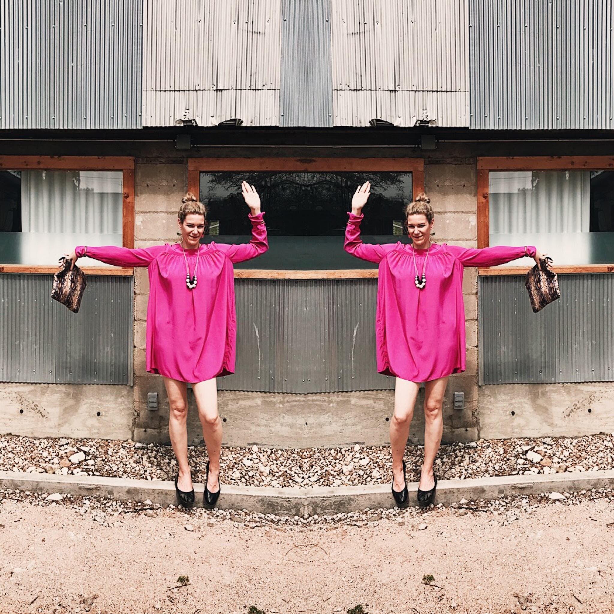 Ribbon Pink Tent Dress by Diane von Furstenberg | Rent the