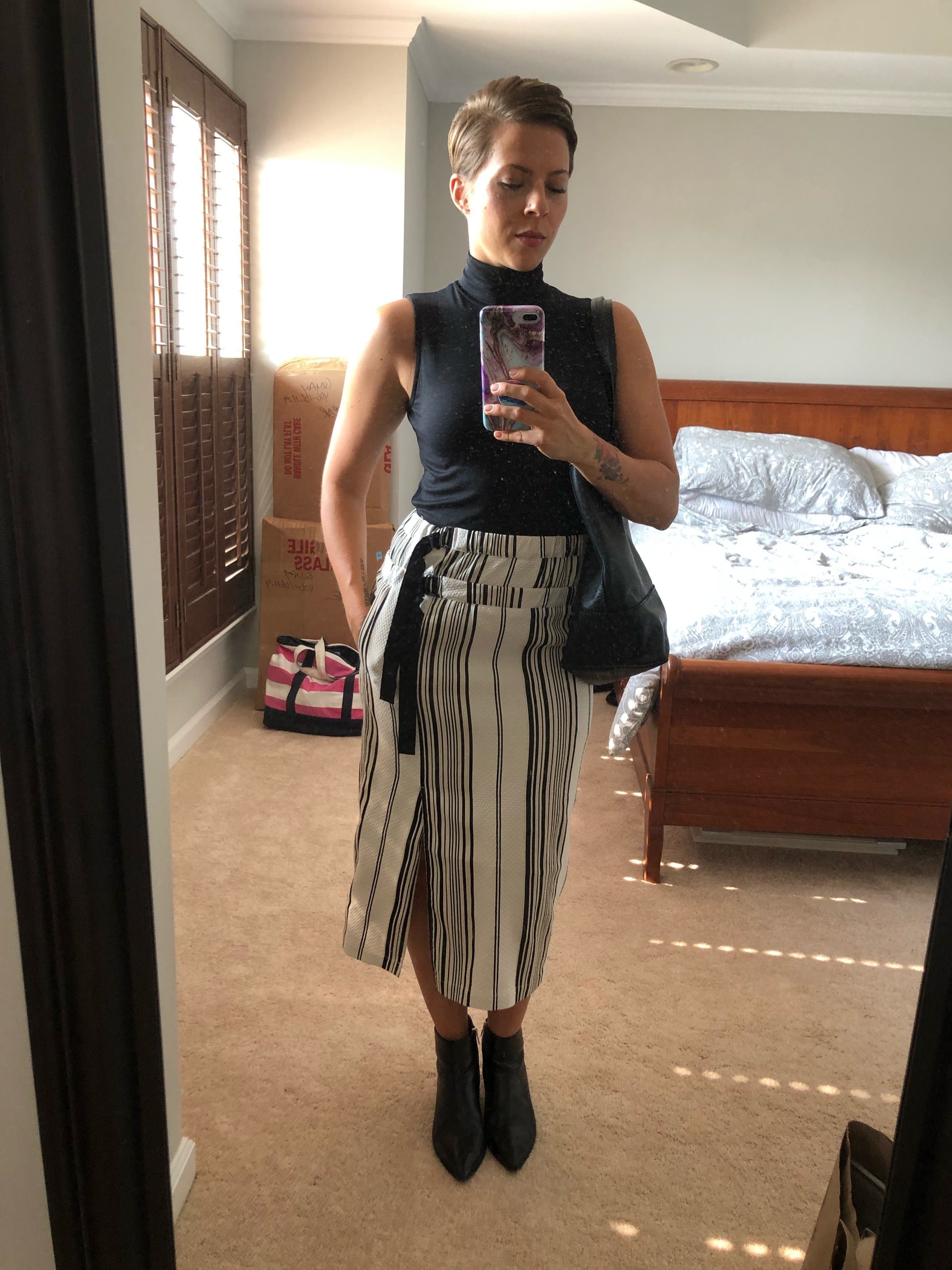 Striped Nola Skirt by Zero + Maria Cornejo | Rent the Runway