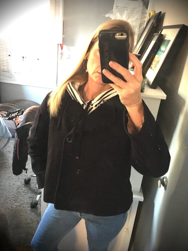 Navy Cropped Coat by Jil Sander Navy | Rent the Runway