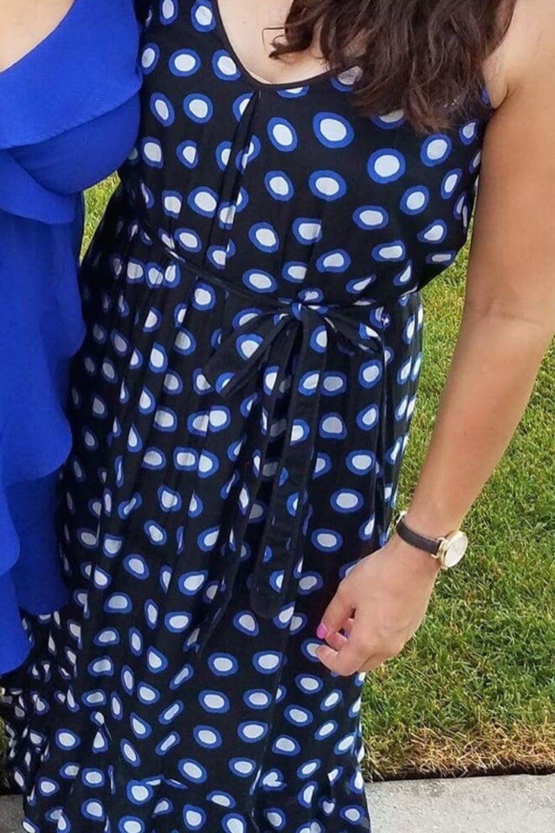 Moschino Vネックフレイテットトレス 251K104053225 0555 Ruffle Dotted Midi Dress by BOUTIQUE MOSCHINO | Rent the Runway