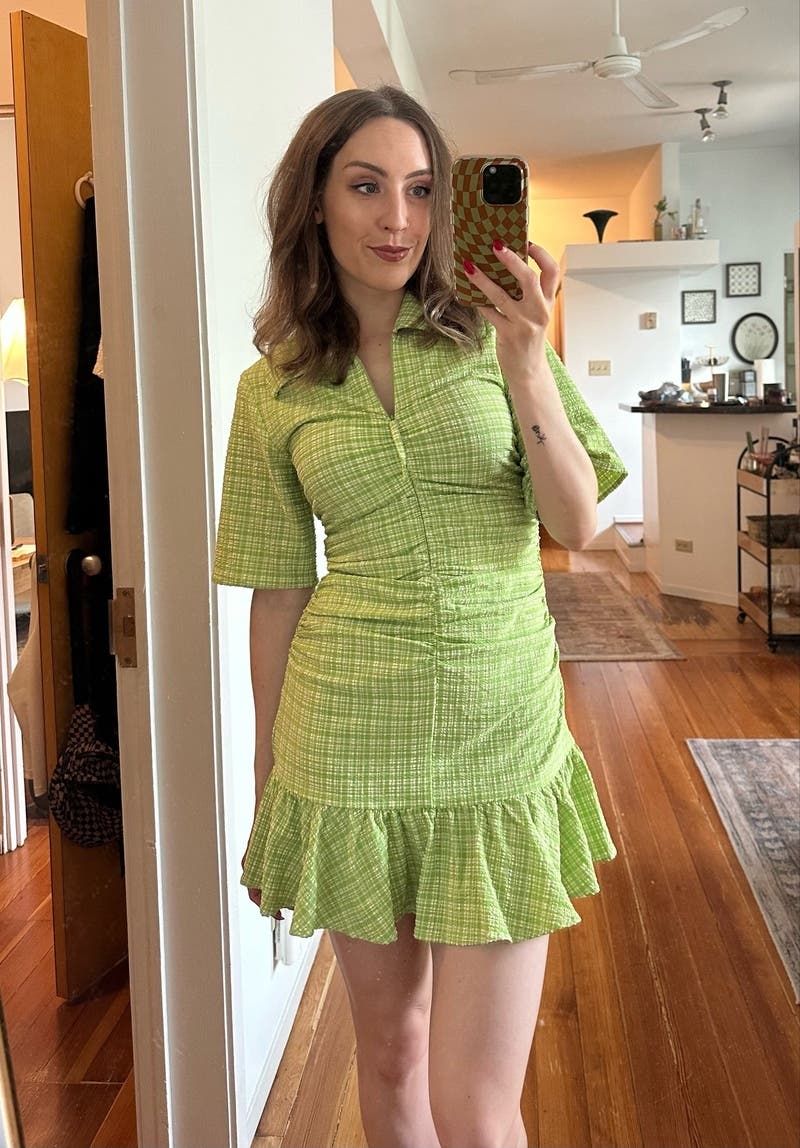 Gathered Zip Dress by GANNI | Rent the Runway