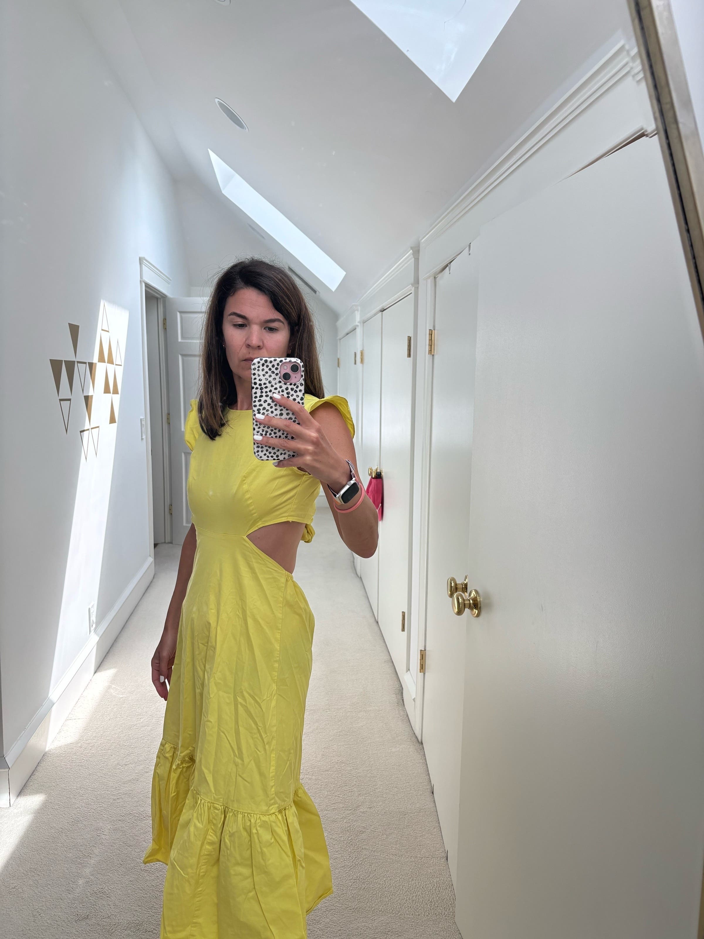 Yellow Cutout Midi Dress by Marissa Webb x RTR Rent the Runway
