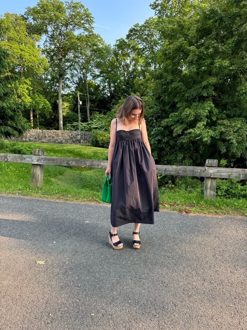 関税送料込★CECILIE BAHNSEN☆Alena ミディドレス ブラック ALENA | DRESS RECYCLED FAILLE BLACK