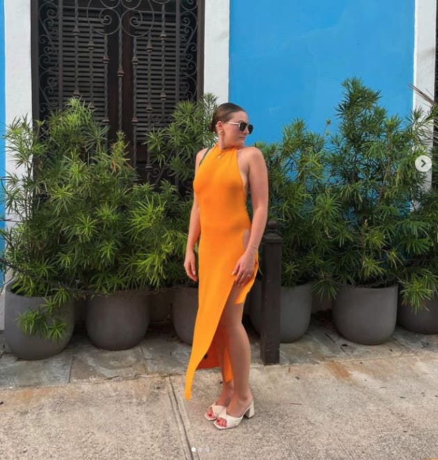 simon miller junjo dress orange Simon Miller Junjo Knit & Poplin Dress