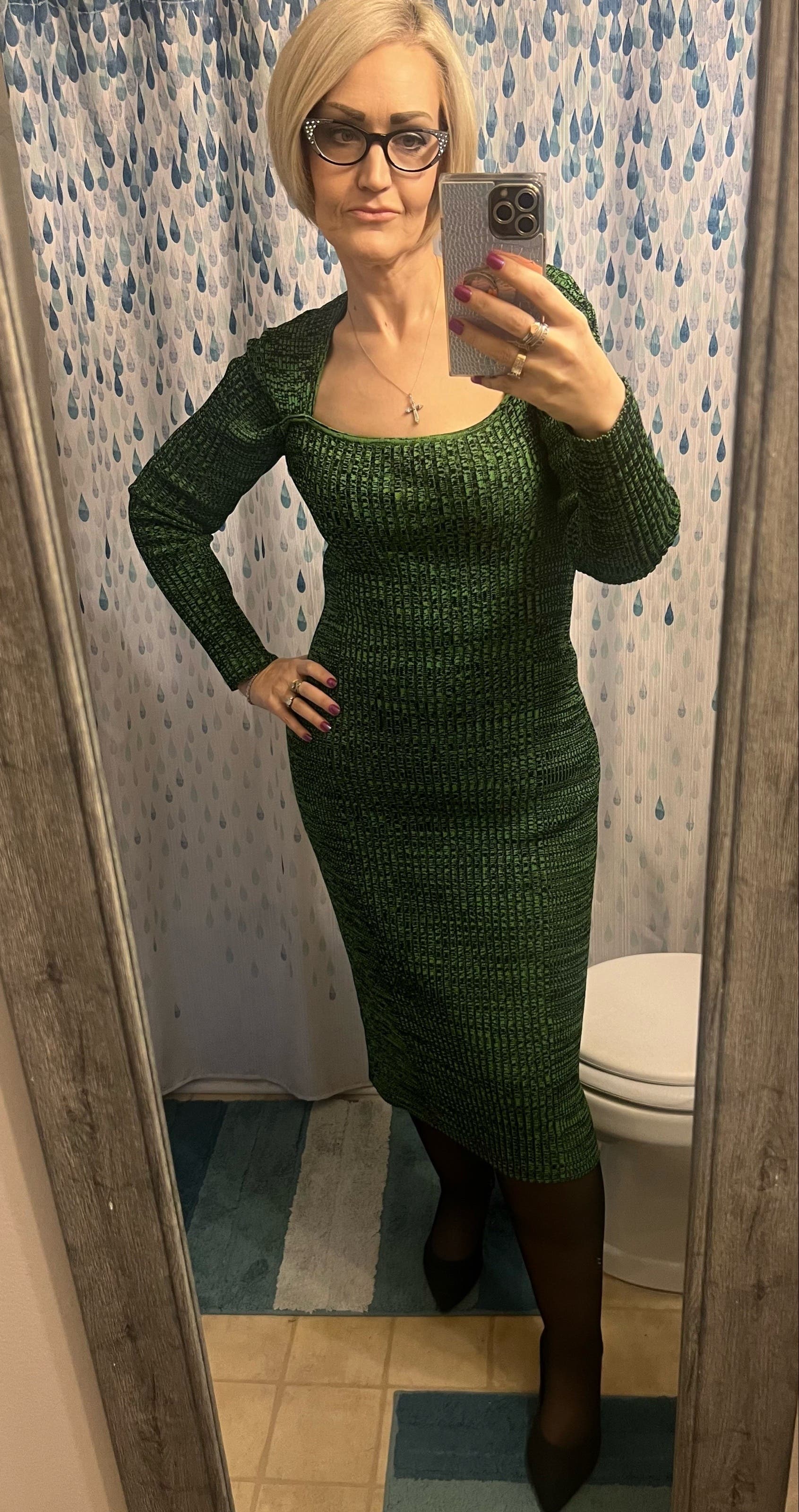 ganni knit dress Kelly Green Knit Dress by GANNI